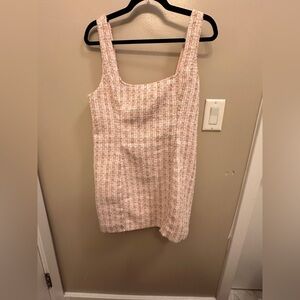 Rumored Pink Tweed Mini Dress